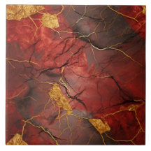 Roter Marmor und Goldmetall