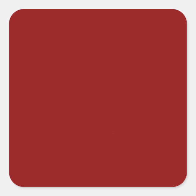 Roter Maroon Quadratischer Aufkleber (Vorderseite)