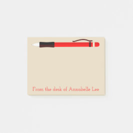 roter mechanischer Bleistift Post-it Klebezettel