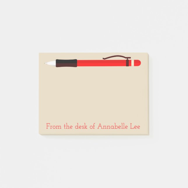 roter mechanischer Bleistift Post-it Klebezettel (Vorderseite)