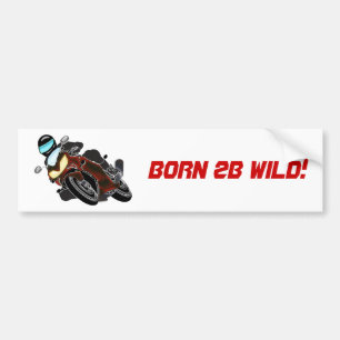 Roter metallischer Motorrad-Rennläufer Autoaufkleber