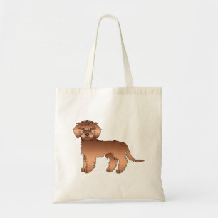 Roter Mini Goldendoodle Süßer Cartoon-Hund Tragetasche