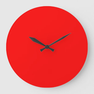 Roter Minimalismus Große Wanduhr