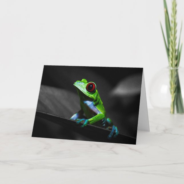 Roter mit Augen Baum-Frosch III Karte (Vorderseite)