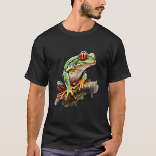 Roter Mit Augen Baum Frosch Regenwald Amphibien T-Shirt
