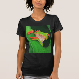 Roter mit Augen Baum-Frosch T-Shirt
