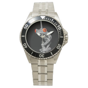 Roter Mit Augen Baumfrosch Armbanduhr