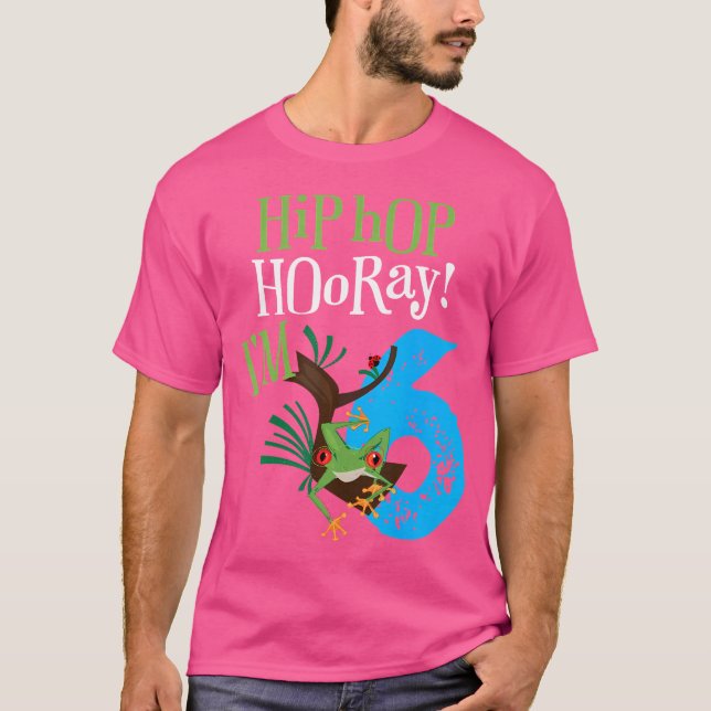 Roter Mit Augen Baumfrosch Geburtstagsfeier Shirt  (Vorderseite)