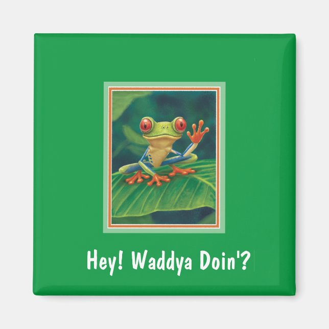 Roter Mit Augen Baumfrösch-Magnet Magnet (Vorne)