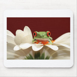 roter mit Augen Baumfrosch Mousepad