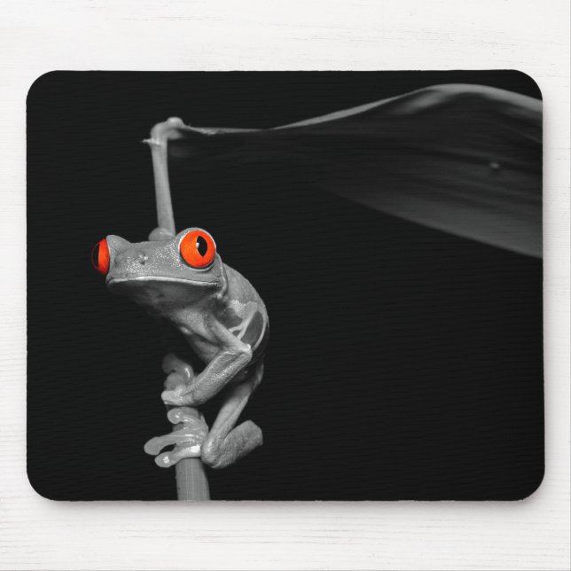 Roter Mit Augen Baumfrosch Mousepad (Vorne)