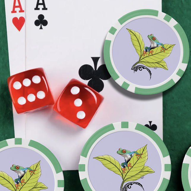 Roter Mit Augen Baumfrosch Pokerchips (Von Creator hochgeladen)