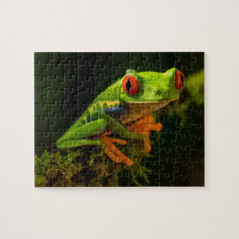 Roter Mit Augen Baumfrosch Puzzle