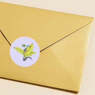 Roter Mit Augen Baumfrosch Runder Aufkleber