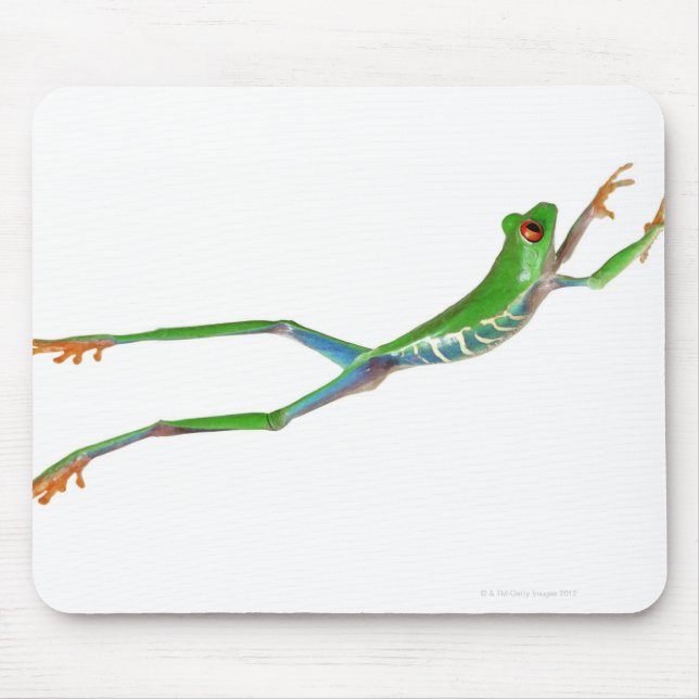 Roter mit Augen Baumfrosch springt Mousepad (Vorne)