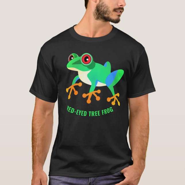 Roter Mit Augen Baumfrosch T-Shirt (Vorderseite)