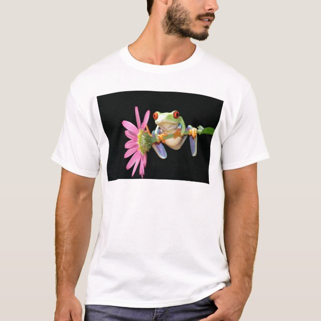 roter mit Augen Baumfrosch T-Shirt (Vorderseite)