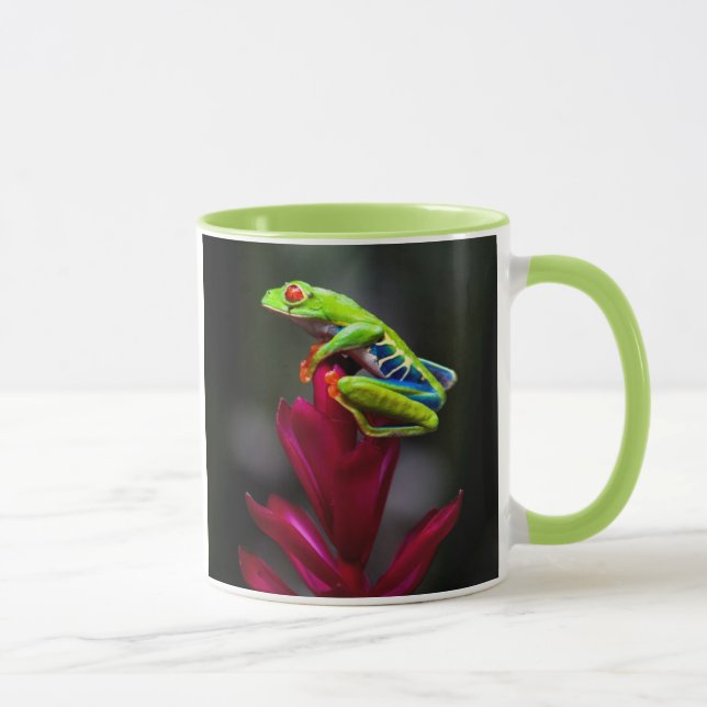 Roter mit Augen Baumfrosch Tasse (Rechts)