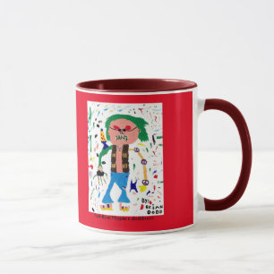 Roter mit Augen Hippie Tasse