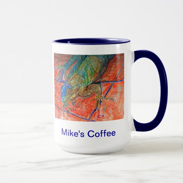 Roter mit Augen Leguan Tasse (Rechts)