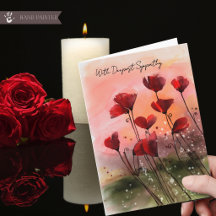Roter Mohn Aquarell Mit Aufrichtiger Anteilnahme K