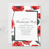 Roter Mohn Blume Blumenkohl Junggeselinnen-Abschie