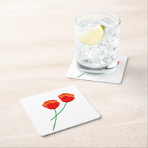 Roter Mohn Blume Herz