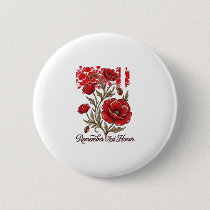 Roter Mohn Erinnern Und Ehren Vintage Gedenk Shirt Button