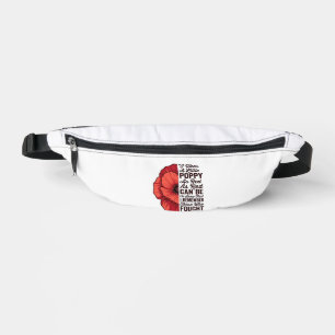 Roter Mohn Gedenkzitat Vektor-Shirt-Design_1 Bauchtasche