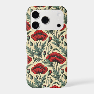 Roter Mohn im Vintage-Look