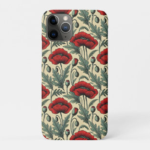 Roter Mohn im Vintage-Look Case-Mate iPhone Hülle