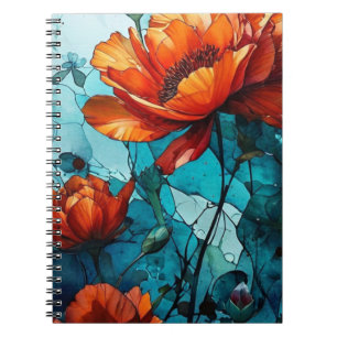 Roter Mohn Notizbuch Journal Notizblock
