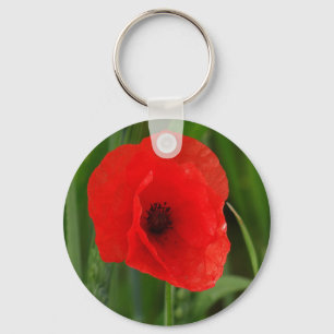 Roter Mohn Schlüsselanhänger