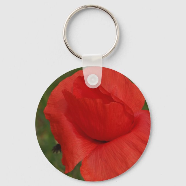 Roter Mohn Schlüsselanhänger (Vorderseite)