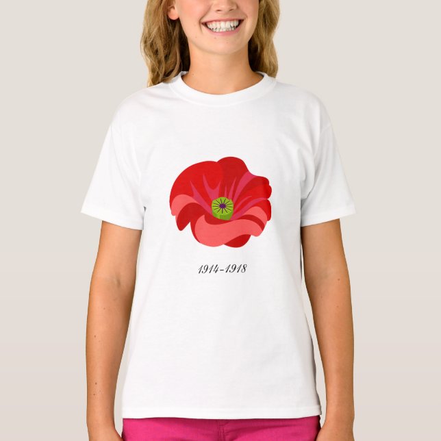 Roter Mohn T-Shirt (Vorderseite)