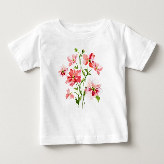 Roter Mohnblume Baby T-shirt (Vorderseite)
