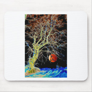 Roter Mond Aufgehend Mousepad