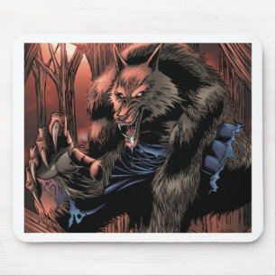 Roter MondWerewolf Mousepad