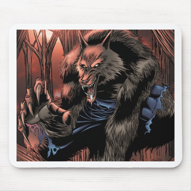 Roter MondWerewolf Mousepad (Vorne)