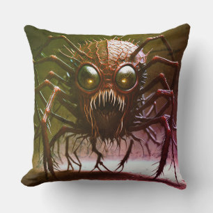 Roter Monster Halloween-Wurfkissen Kissen