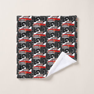 Roter Monster-LKW Badhandtuch Set