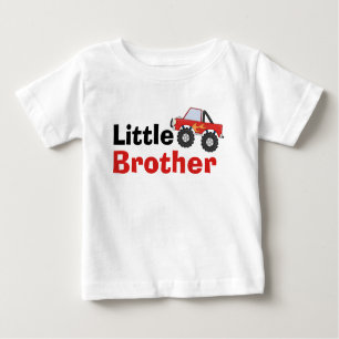 Roter Monster-LKW-kleiner Bruder Baby T-shirt