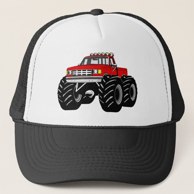 ROTER MONSTER-LKW TRUCKERKAPPE (Vorderseite)
