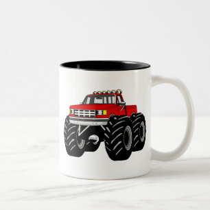 ROTER MONSTER-LKW ZWEIFARBIGE TASSE