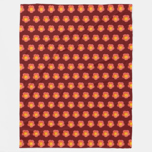 Roter Moosrosen-Muster-Fliesblanket nahtlos Fleecedecke