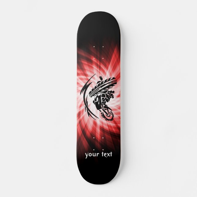 Roter Motocross Skateboard (Vorderseite)