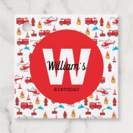 Roter Motor Freibord Geburtstagspartei Geschenkanhänger