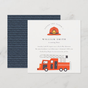 Roter Motor für Feuerwehrfahrzeuge Kinder jeden Al Dankeskarte