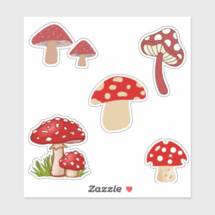 Roter Mushroom Custom-Cut Vinyl Sticker