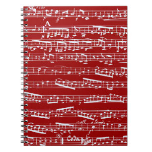 Roter Musiknoten Notizblock
